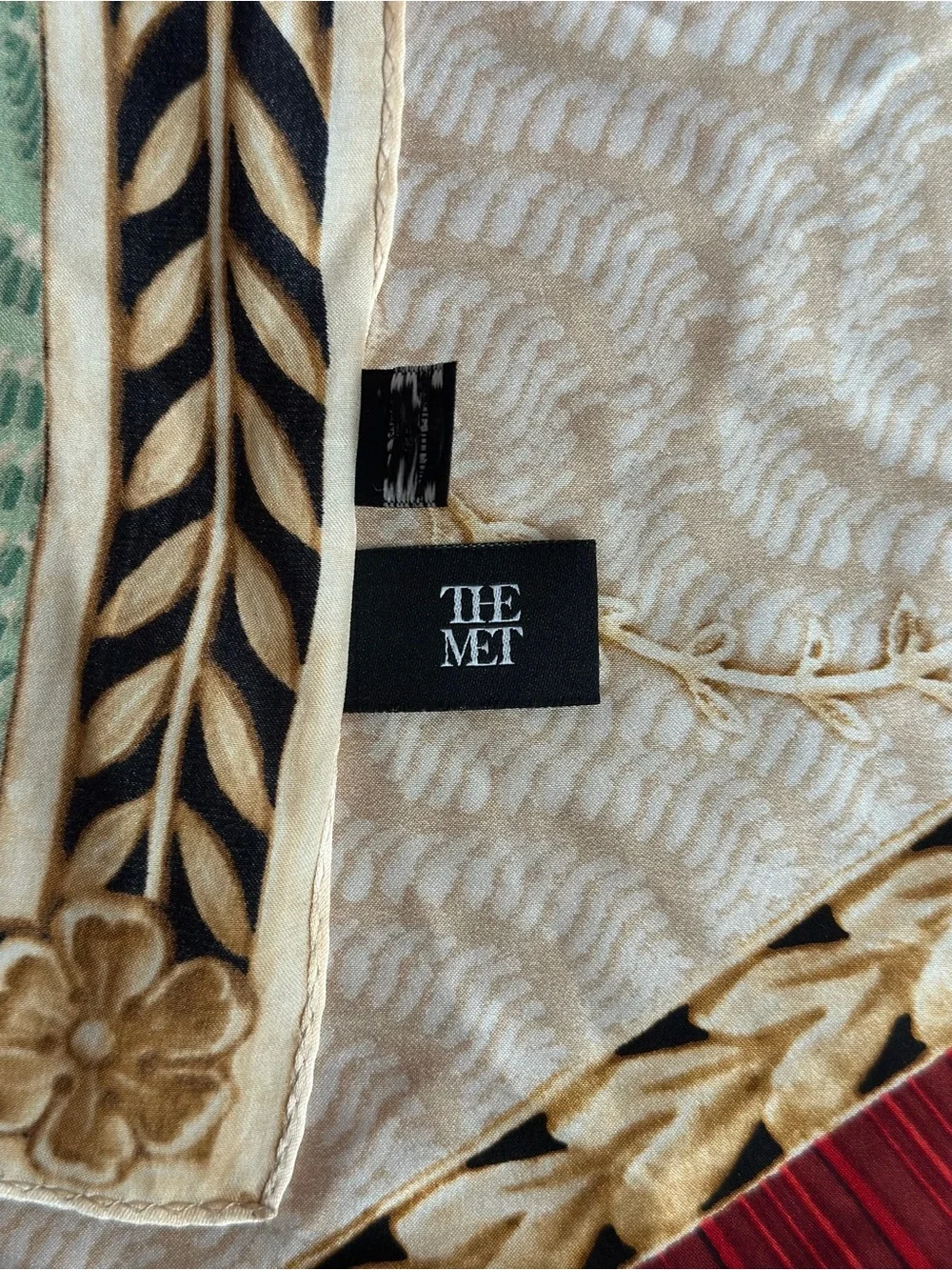 The Metropolitan Museum of Art Exclusive 100% Silk Oblong Scarf 19x62 Art Print